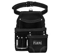 FUERI Cintura porta attrezzi da falegname con 7 tasche per elettricista, falegname, realizzata in pelle a grana resistente, borsa professionale per attrezzi tuttofare per lavori di manutenzione