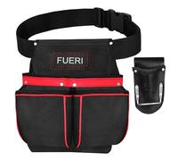 FUERI Cordura 11 tasca singola laterale per falegnami Heavy Duty regolabile Tool Pouch Bag per carpentieri con cintura da lavoro staccabile non imbottita e un supporto per martello.