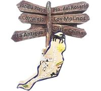 Fuerteventura Spagna Mappa Cartello stradale Fuerteventura Magnete Frigorifero Magnete Decorazione Magnete Magnete Adesivo Souvenir Resina Artigianato