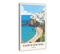 Fuerteventura - Stampa artistica da parete su tela, stampa su tela, per soggiorno, camera da letto, 20 x 30 cm