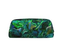 FUFIZU Abalone Madreperla Stampa Matita, PVC Unisex Matita Caso Cosmetici Sacchetto Piccolo Gioielli Storage Bag, Oro, Taglia unica, Bagagli per bambini