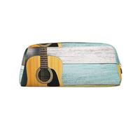 FUFIZU Bella chitarra stampa matita borsa, PVC unisex matita caso cosmetico piccolo sacchetto di immagazzinaggio gioielli, Oro, Taglia unica, Bagagli per bambini
