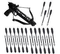 fUfIzU Frecce per Balestra in Alluminio per Tiro con L'Arco da 6,7 Pollici con Bulloni Ad Alto Impatto Frecce Corte per Balestra da Caccia da 50 Libbre-80 Libbre per Frecce, Senza Balestra,Nero,12