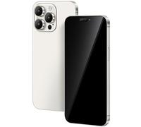 FufoneUS Display falso giocattolo cellulare metallico modello replica non funzionante 1:1 telefono per Phone 15 Pro Max falso giocattolo cellulare (Fur 15 Pro Max argento schermo nero)