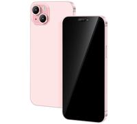 FufoneUS Display falso giocattolo telefono cellulare modello metallico replica non funzionante 1:1 telefono per telefono 15 Plus giocattolo falso cellulare (per 15 Plus rosa schermo nero)