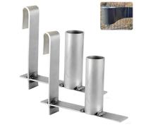 FUFRE Supporto per strisce frangivista, aiuto di montaggio per recinzioni in PVC, protezione da sguardi indiscreti, in acciaio inox, per un rapido montaggio dalla privacy (2 pezzi)