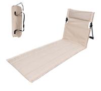 FUFRE Tappetino da spiaggia con schienale, portatile, pieghevole, leggero, imbottito, pieghevole, con manico, anti-fouling, durevole, per spiaggia, giardino, terrazza, campeggio, parco (lungo)