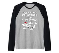 Fuga dai parenti per Natale, Vacanza in Aereo Maglia con Maniche Raglan