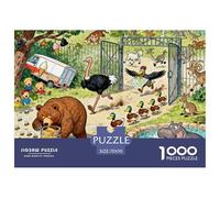 Fuga dallo zoo Puzzle in Legno Impermeabile DIY Puzzles Da 1000 Pezzi Regali Per Adulti Sfidanti E Rompicapo Giochi Educativi