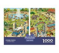 Fuga dallo zoo Puzzle in Legno Impermeabile Puzzles Da 1000 Pezzi Per Adulti Impossibili Per Decorazioni Domestiche