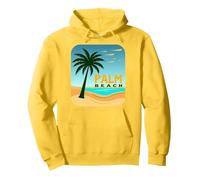 Fuga di Vacanza in Paradiso Tropicale di Palm Beach Felpa con Cappuccio, Unisex per Adulti, Limone, L