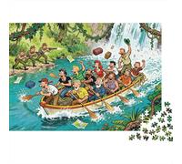 Fuga in barca del fiume della giungla Puzzle in Legno Impermeabile DIY Puzzles Da 1000 Pezzi Per Adulti Divertenti Per Decorazioni Domestiche