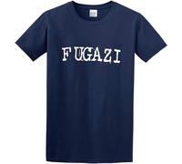 Fugazi Band Cotton Round Neck Tee Shirt for Men Navy XL