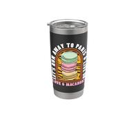 Fuggiamo da Parigi Pasticcere Parigi Love Macaron Bicchiere termico in acciaio inox doppia parete