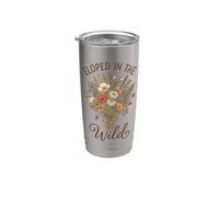 Fuggito nel selvatico bouquet di fiori selvatici Cottagecore Boho Bicchiere termico in acciaio inox doppia parete