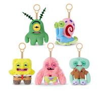 Fuggler SpongeBob 5-Inch Plush Keyring by ZURU - Giocattolo di peluche Funny Ugly Monster con denti quasi umani, portachiavi collezionabile per bambini, adolescenti, adulti e amanti dei peluche strani