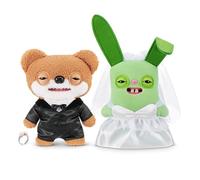 Fuggler Wedding Fuggs 9-Inch Plush 2-Pack by ZURU - Giocattoli di peluche Funny Ugly Monster con denti quasi umani e anello con denti, collezionabili per bambini, adolescenti e adulti fan