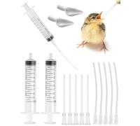 FUGLUS 14 Pezzi Alimentatore Pappagalli Trasparente Uccelli Alimentazione Tubi Veloce Alimentazione Tubo Siringa per Bambino Pet Uccelli