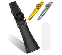 FUGLUS 3 pcs Kazoo,Professionale Kazoo Strumento Non occorre cambiare i diaframmi, gli strumenti a fiato che Accompagnamento con chitarra, ukulele, pratica del canticchiare, aiuti vocali,2 modelli