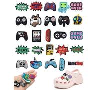 FUGLUS 35 pcs Ciondoli per scarpe per zoccoli, decorazioni per Crocs Clog,Gioco ciondoli decorativi per scarpe, per ragazze, donne, ragazzi, adulti, regalo per feste di compleanno