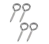 FUGLUS 4 PCS viti ad occhiello da 12,7 cm, robuste, 4 pezzi ganci ad occhiello in acciaio inossidabile, ganci filettati, viti ad occhiello, viti ad occhiello inossidabili, ganci amache tendere