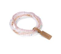 FUGLUS 4pcs Multistrato Cristallo Pietra Perline Bracciali per Le Donne, bracciale donna perline，Braccialetti Stretch, Boho Bracciale perline, Braccialetti di Perline Ragazze Femminili Girlfriends