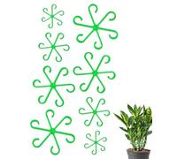 FUGLUS 8 clip per piante perenni clip di supporto per piante, porta steli Portapiante,Per da giardino supporti rampicanti monarca e fiori di taro, ortensie da pomodoro(Verde)