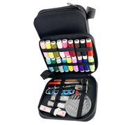 FUGLUS 86 pezzi Kit Cucito Premium, Accessori per Cucire, Set Cucito da Viaggio Completo, Astuccio per Orlo e Rammendo Principianti, 18 Rocchetti Filo, Bottoni, Spille, Aghi, Apriasole