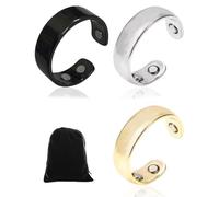 FUGLUS Anello Magnetico Terapeutico Per Drenaggio Linfatico,Anelli Per Dimagrire Anello Magnetico Dimagrante Perdita Di Peso Anello Aperto Per Uomo Donna Set Di Anelli,4 Pezzi