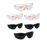 FUGLUS Occhiali Protettivi da Lavoro - Set 6 Occhiali da Lavoro Protettivi - Trasparenti e Antipolvere - Ponte del Naso e Terminali in Gomma - Adatti per Giardinaggio con Decespugliatore