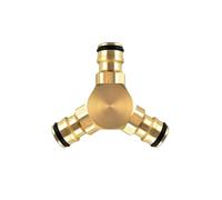 FUGLUS Raccordo di diramazione a Y in ottone per tubi dell'acqua da 13 mm,Sdoppiatore per tubo flessibile del rubinetto a 3 vie per giardino,Cucina ed esterni(Impermeabile,Facile da installare)