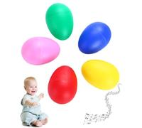 FUGLUS Set di 5 shaker a forma di uovo, shaker musicali, shaker per bambini, accessori per l'educazione musicale precoce, strumenti musicali per neonati e bambini piccoli e attrezzature da gioco.