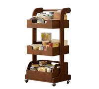 FUHAI-666 Carrello multiuso Rolling Snack Storage Cart Movable Organizer Shelf for Toys and Dining Room