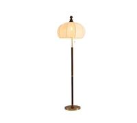 FUHAI-666 Lampade da Terra Pumpkin Lamp Shade Vintage Floor Lamp Study Bedroom Bedside Decoration Living Room Sofa Beside Standing Lamps Lampada da Terra