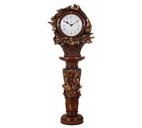 FUHAI-666 Orologio da tribuna da Pavimento Orologio da Tavolo Muto a Forma di Cesto di Fiori retrò Europeo/Orologio da tribuna/con Colonna Romana/Orologio a Pendolo in Resina Orologio da Soggiorno