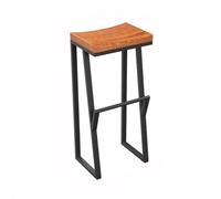 FUHAI-666 Sgabelli da Bar Iron Bar Stool Hotel Restaurant Wooden High Chair Multi-Size Optional Sgabello da bancone(XS)