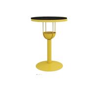 FUHAI-666 Tavolo da bar Tavolo da bar in ferro con lastra di roccia gialla, for casa, balcone, tempo libero, tavolo da pub rotondo alto for bar, bar, caffetterie Tavolo da pub(Piccolo)