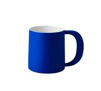 FUHAI-666 Tazze di caffè Set di 1 tazza blu ideale, grande capacità, 16,23 once, parete interna, da caffè smaltata bianca for ufficio, tè al latte, caffellatte