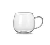 FUHAI-666 Tazze di caffè Tazza da caffè in vetro trasparente grande e semplice 400 ml con tazza for la casa ad alto valore estetico ufficio retrò di calibro