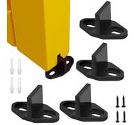 Fuhesgu 4 Pezzi Guida Scorrevole per Pavimento Guida Porta Scorrevole Binario per Porta Scorrevole Guida Inferiore Regolabile per Portello Stalla Guida a Pavimento con Viti per Armadio Porta in Legno