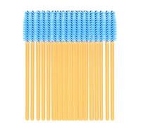 Fuhjythy 1/50Pcs/Pack Pennelli Monouso Per Ciglia Mascara Applicatore Pennelli Per Bacchette Spazzole Per Pettini Kit Pennelli Per Trucco Blu