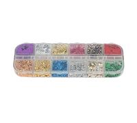 Fuhjythy 12 Paillette Per Unghie Paillette Alluminio Irregolare Fiocchi Pigmento Nail Art Decorazione Specchio Glitter Foil Paper Cby