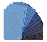 Fuhjythy 15 Pezzi Toppe Termoadesive per Riparazioni di Abbigliamento. Patches in Jeans per Cucire all'Esterno di Toppe Termoadesive per Kit di Jeans.