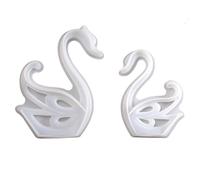 Fuhjythy 2 Pezzi di Cigno Ornamento Stampo In Silicone Stampo In Resina Epossidica Desktop Cigno Ornamento Specchio Stampo In Silicone Stampo In Facile Installazione
