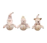 Fuhjythy 3 Pezzi di Decorazioni per Bambole di Natale A LED, Decorazioni per la Casa, per Feste di Natale, Tavolo, Camino, Casa, Ufficio, Auto.