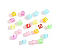 Fuhjythy 3000 Pezzi di Perline Acriliche Quadrate con Lettere Sfuse Colorate Perline Fai-da-Te per Braccialetti, Gioielli, Regali, Souvenir, 6 Mm, Facili da Usare