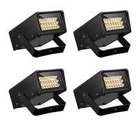 Fuhjythy 4 Pezzi Luci Stroboscopiche per Feste, Luci Stroboscopiche un LED Luminose Mini Luci per Feste Fase di Controllo Della Velocità del Flash Regolabile