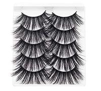 Fuhjythy 5 Paia 25Mm Ciglia Finte Ciglia di Visone Ciglia di Visone Naturale Volume Drammatico Ciglia Estensione Ciglia Finte 5D95