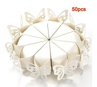 Fuhjythy 50 pz bomboniera scatola regalo a Farfall caramella torta per la festa nuziale Festa per il neonato ()