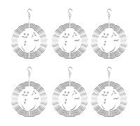 Fuhjythy 6 Pezzi 8 Pollici Sublimazione Wind Spinner Vuoto Girello Natalizio Appendere Girello per Giardino All'Aperto